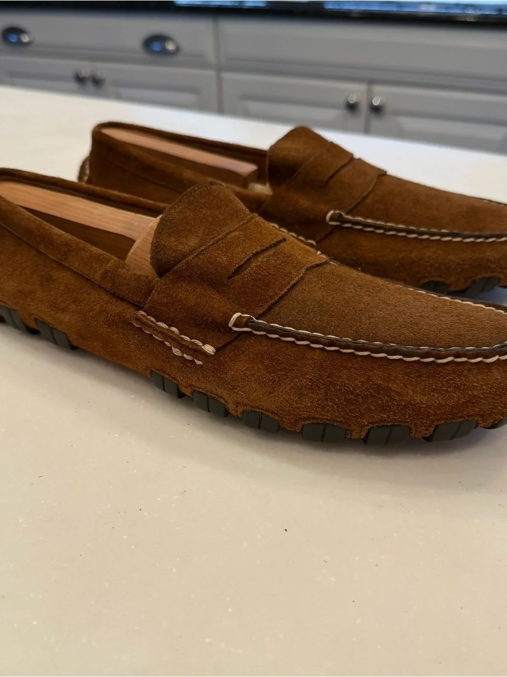 Polo Ralph Lauren Men’s Brown Suede Penny / Driving Loafers Sz 9 NEW!